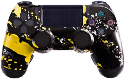 ps4 custom yellow splash modded eSports Pro Controller