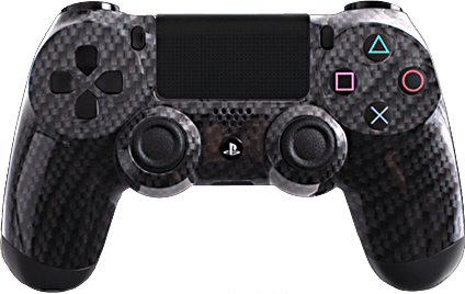 PS4 Evil MasterMod Carbon Fiber Black Silver Modded Controller