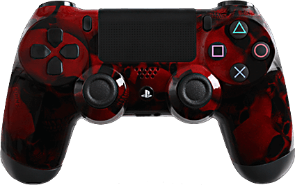PS4 Evil MasterMod Extreme Red Skullz Modded Controller
