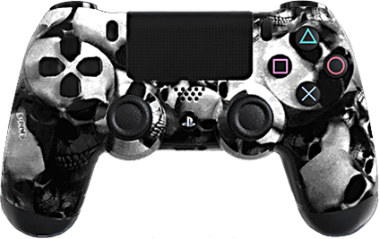PS4 Evil MasterMod Extreme White Skullz Modded Controller