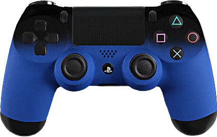 PS4 Evil MasterMod Blue Fade Modded Controller