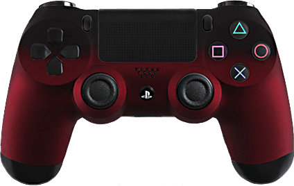 PS4 Evil MasterMod Red Fade Modded Controller
