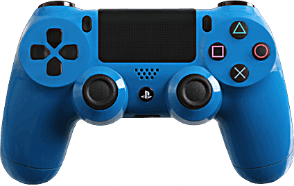 PS4 Evil MasterMod Glossy Blue Modded Controller
