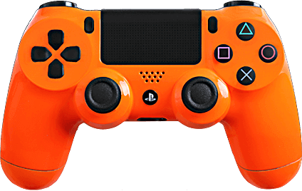 PS4 Evil MasterMod Glossy Orange Modded Controller