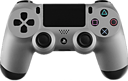 PS4 Evil MasterMod Soft Touch Silver Modded Controller