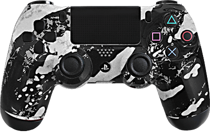 PS4 Evil MasterMod White Splash Modded Controller