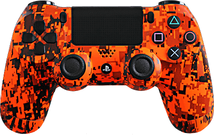 PS4 Evil MasterMod Urban Camo Orange Modded Controller