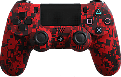 PS4 Evil MasterMod Urban Camo Red Modded Controller