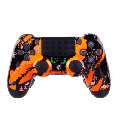 PS4 + PC Orange Splash Controller