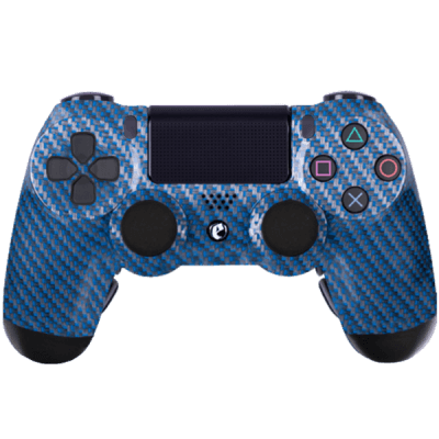 PS4 + PC Blue Carbon Fiber Controller