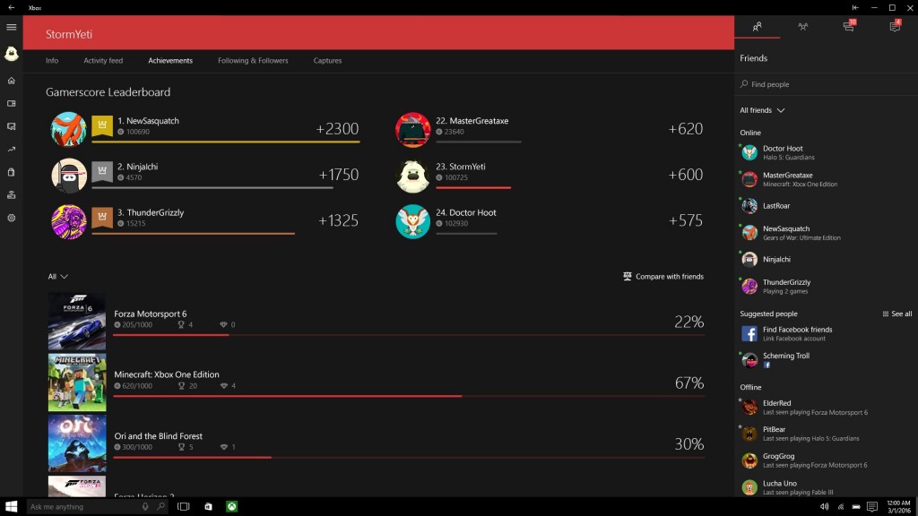 Xbox One March Update 2016