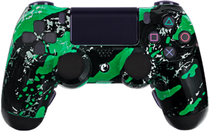 ps4 custom green splash modded eSports Pro Controller