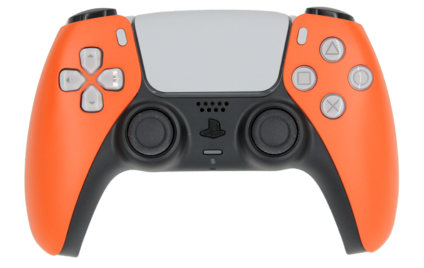 PS5 custom orange modded eSports Pro Controller