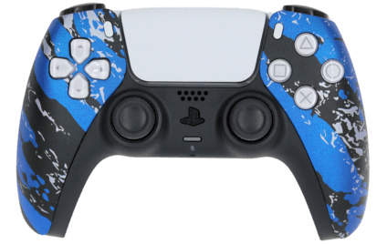 PS5 custom blue splash modded eSports Pro Controller