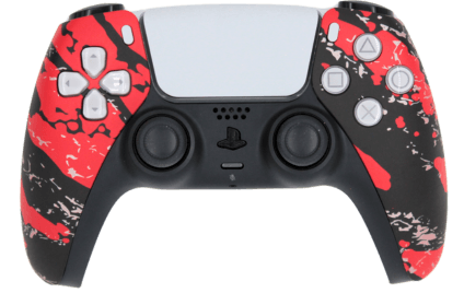 PS5 custom red splash modded eSports Pro Controller