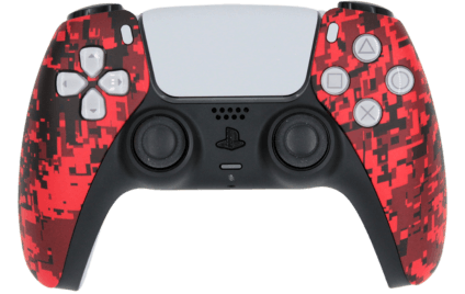 PS5 custom red urban camo modded eSports Pro Controller
