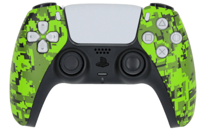 PS5 custom green urban camo modded eSports Pro Controller