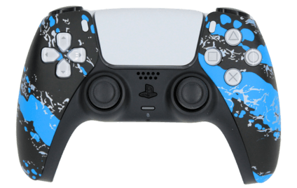 PS5 custom blue splash modded eSports Pro Controller