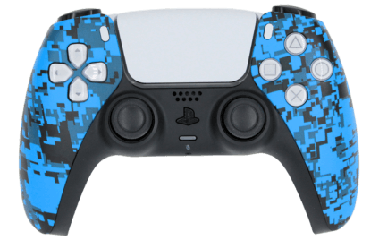 PS5 custom blue urban camo modded eSports Pro Controller