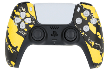 PS5 custom yellow splash modded eSports Pro Controller