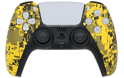 PS5 custom yellow urban camo modded eSports Pro Controller
