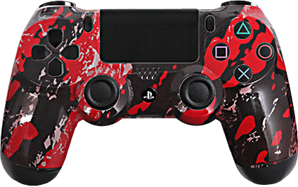 PS4 Evil MasterMod Red Splash Modded Controller